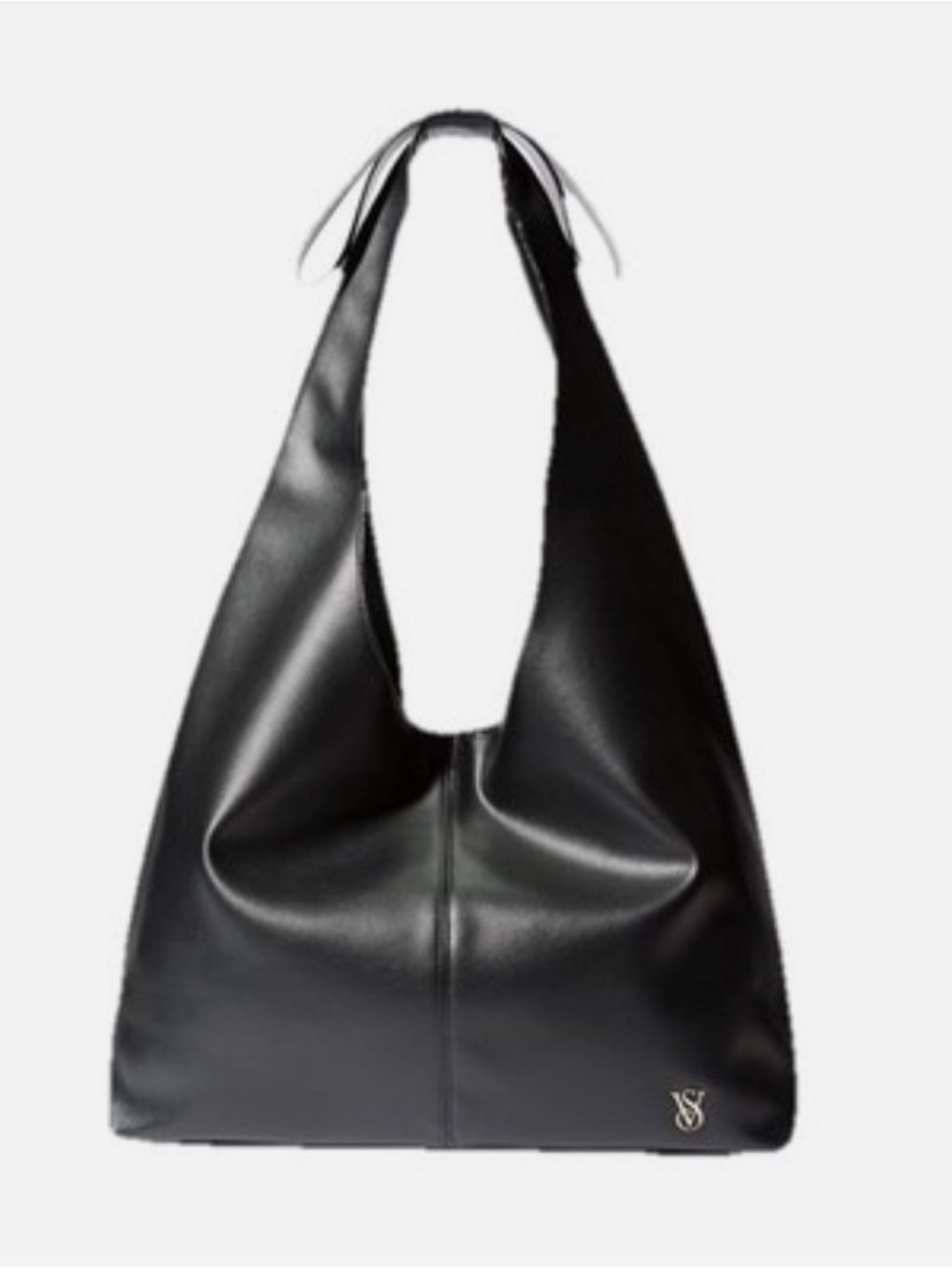 Victoria's Secret Black Leather Shoulder Hobo